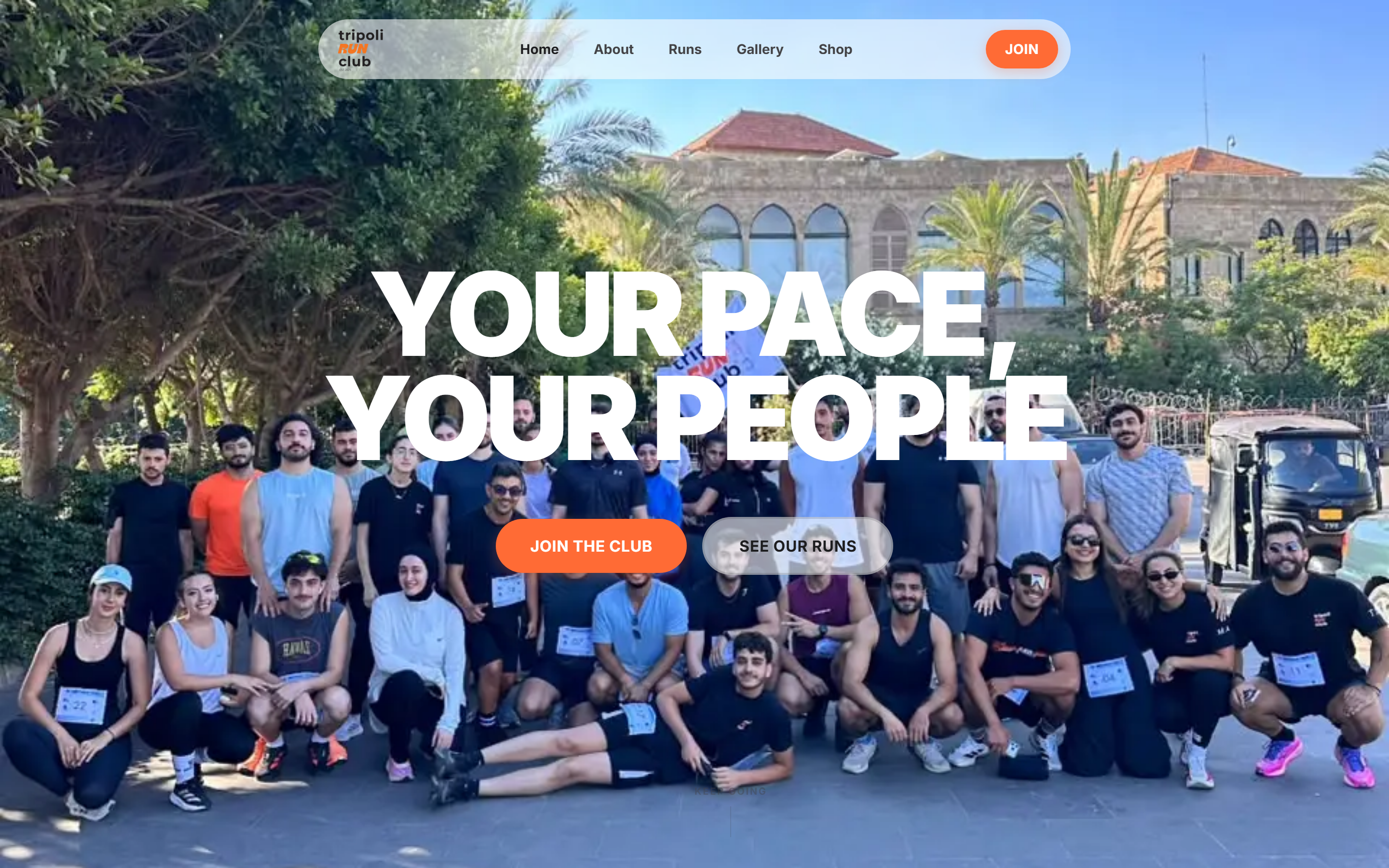 Tripoli Run Club website home page